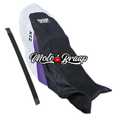 TP Xtz 150 Tapizado cold line negro / morado / cola blanca DW