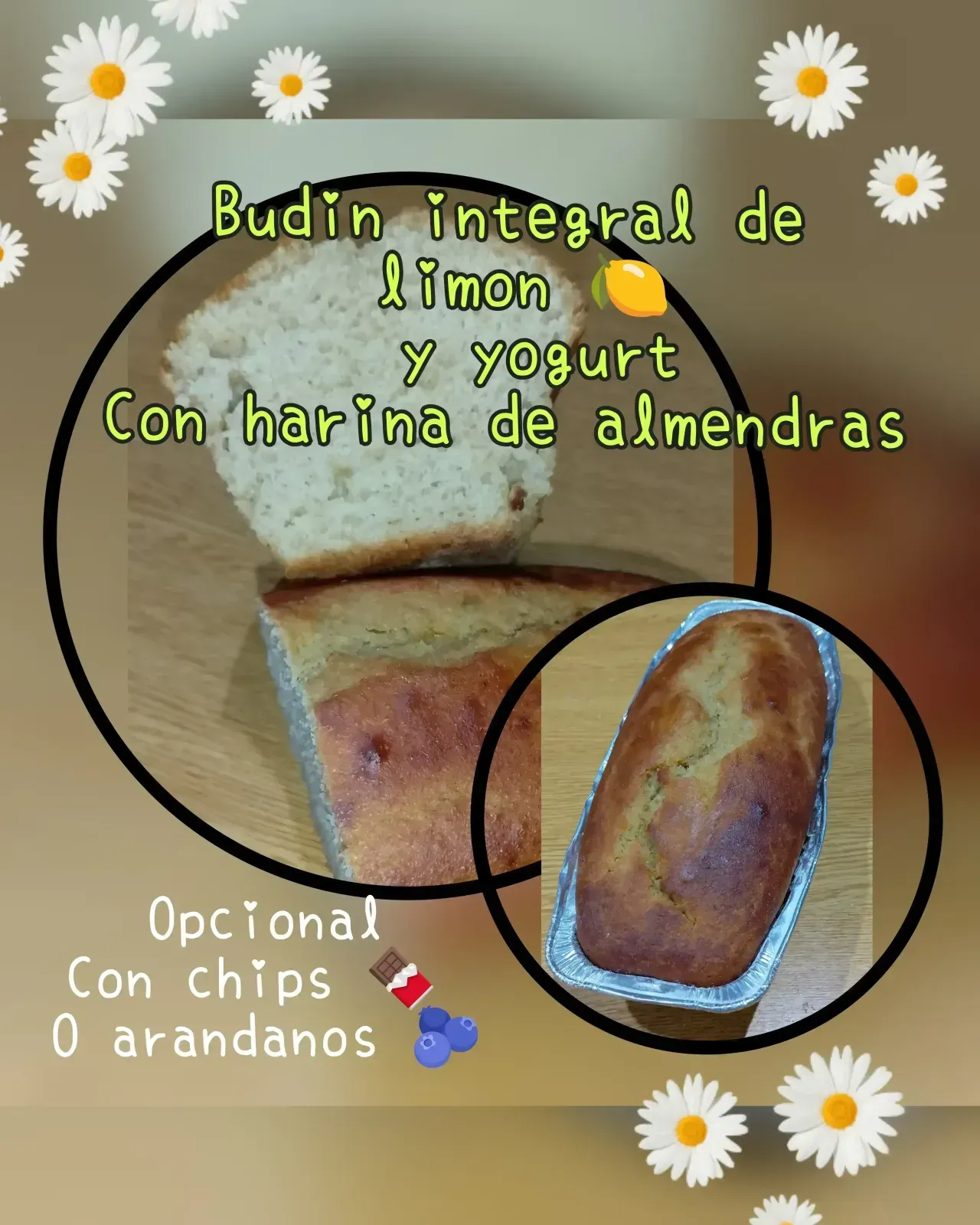 Budin integral de limon🍋 con harina de almendras y yogurt
