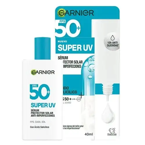 Protector Solar Súper UV Anti Imperfecciones FPS 50 - Garnier 