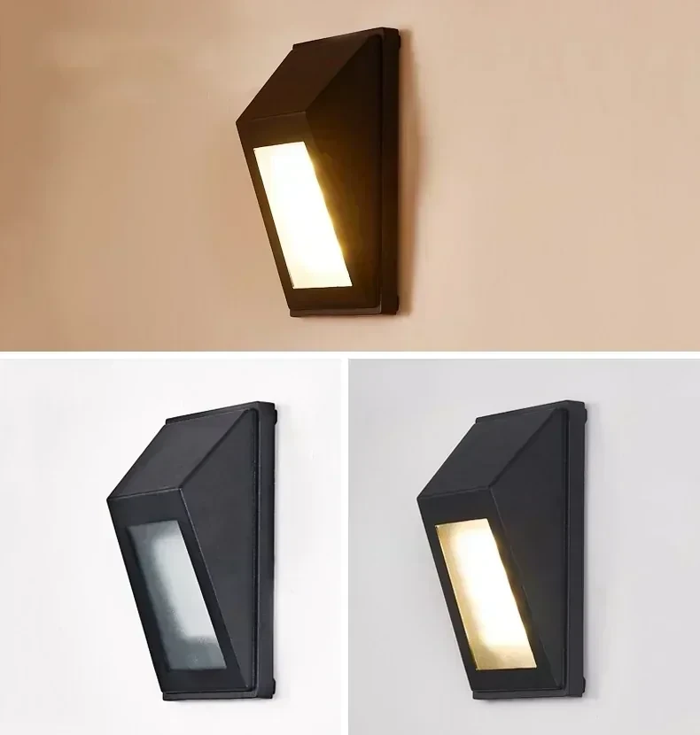 APLIQUE PARED LED NEGRO 10W IP65 2