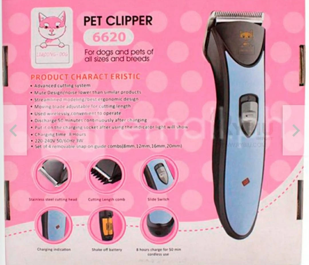 Maquina Peluquera para mascotas Azul y rosado 9
