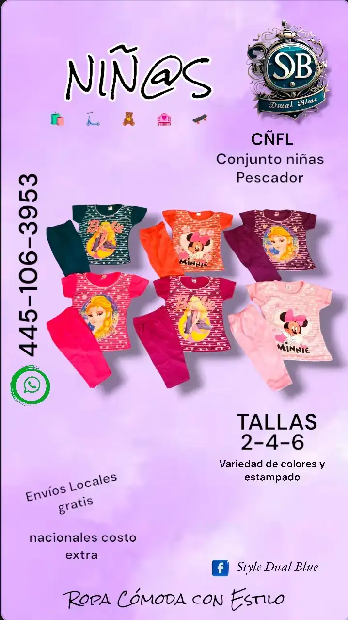 Conjunto de niñas Pescador 3