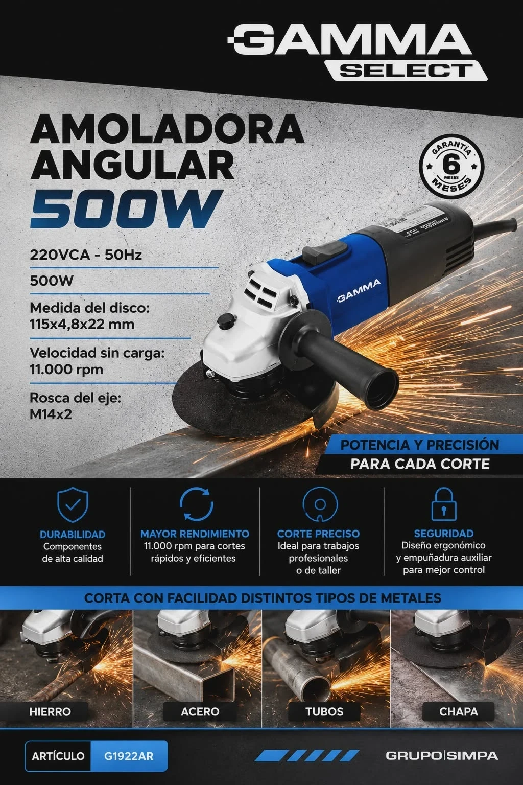 Amoladora Angular 500w