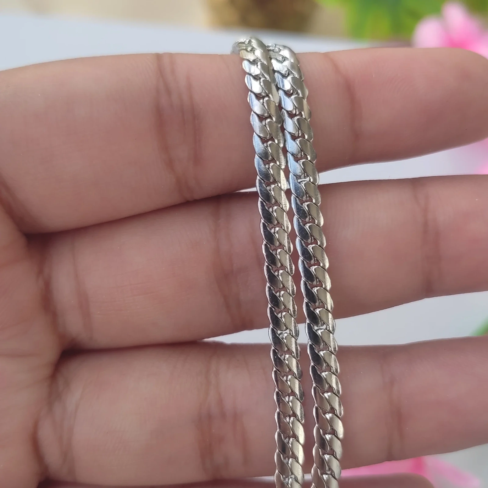 CADENA PARA HOMBRE SILVER ESPIGAS 2