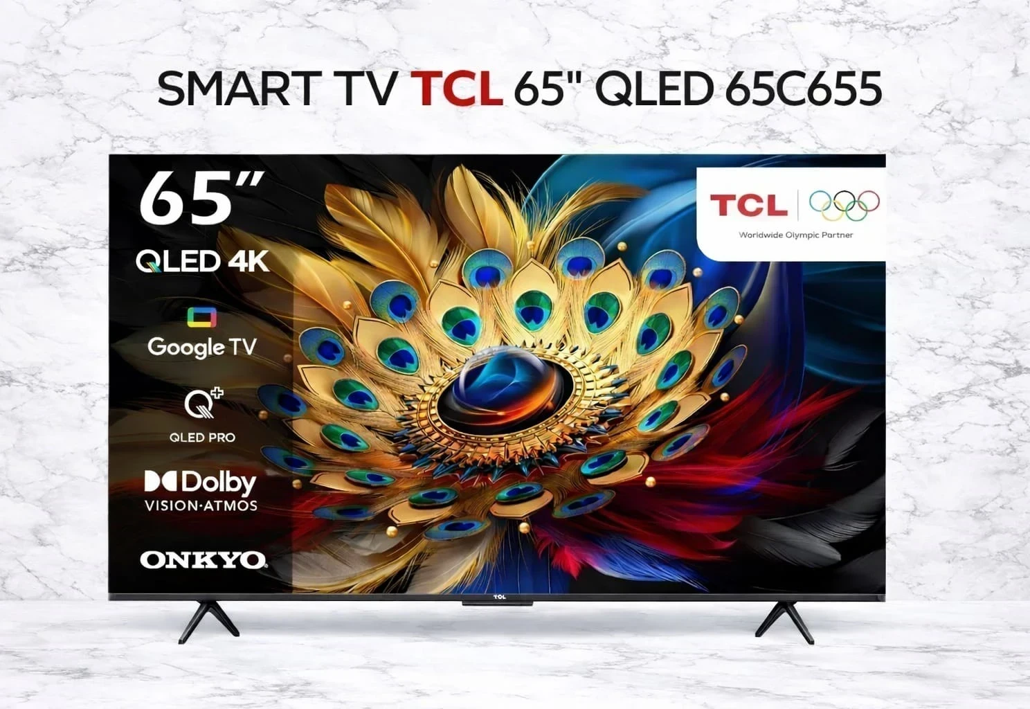 Smart Tv TCL 65" QLED 4k UHD Google TV Dolby Vision