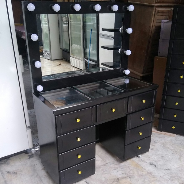 Tocador Hollywood Vanity G2 Repisa de Cristal