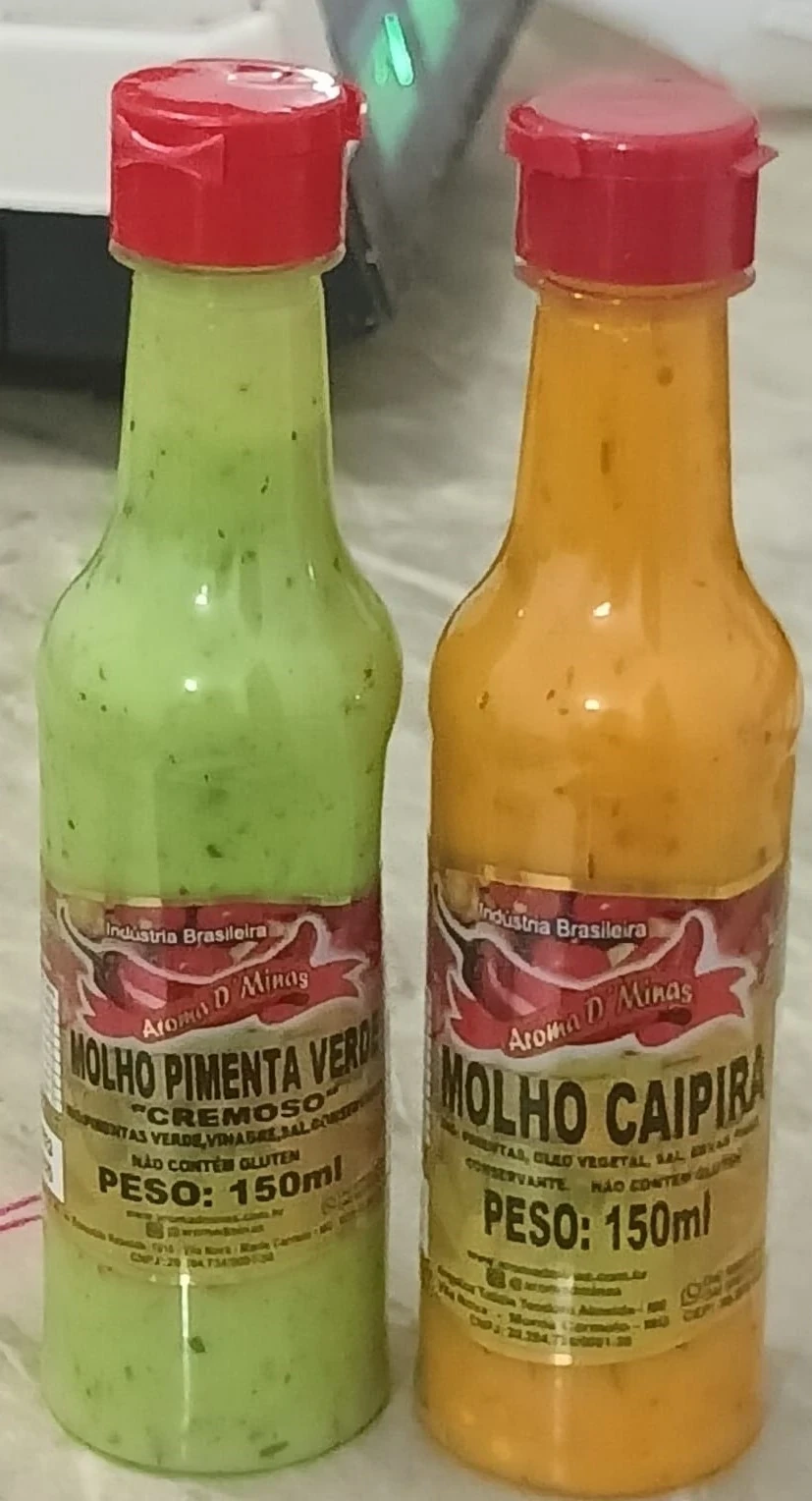 KIT MOLHO PIMENTA VERDE E CAIPIRA 150ML