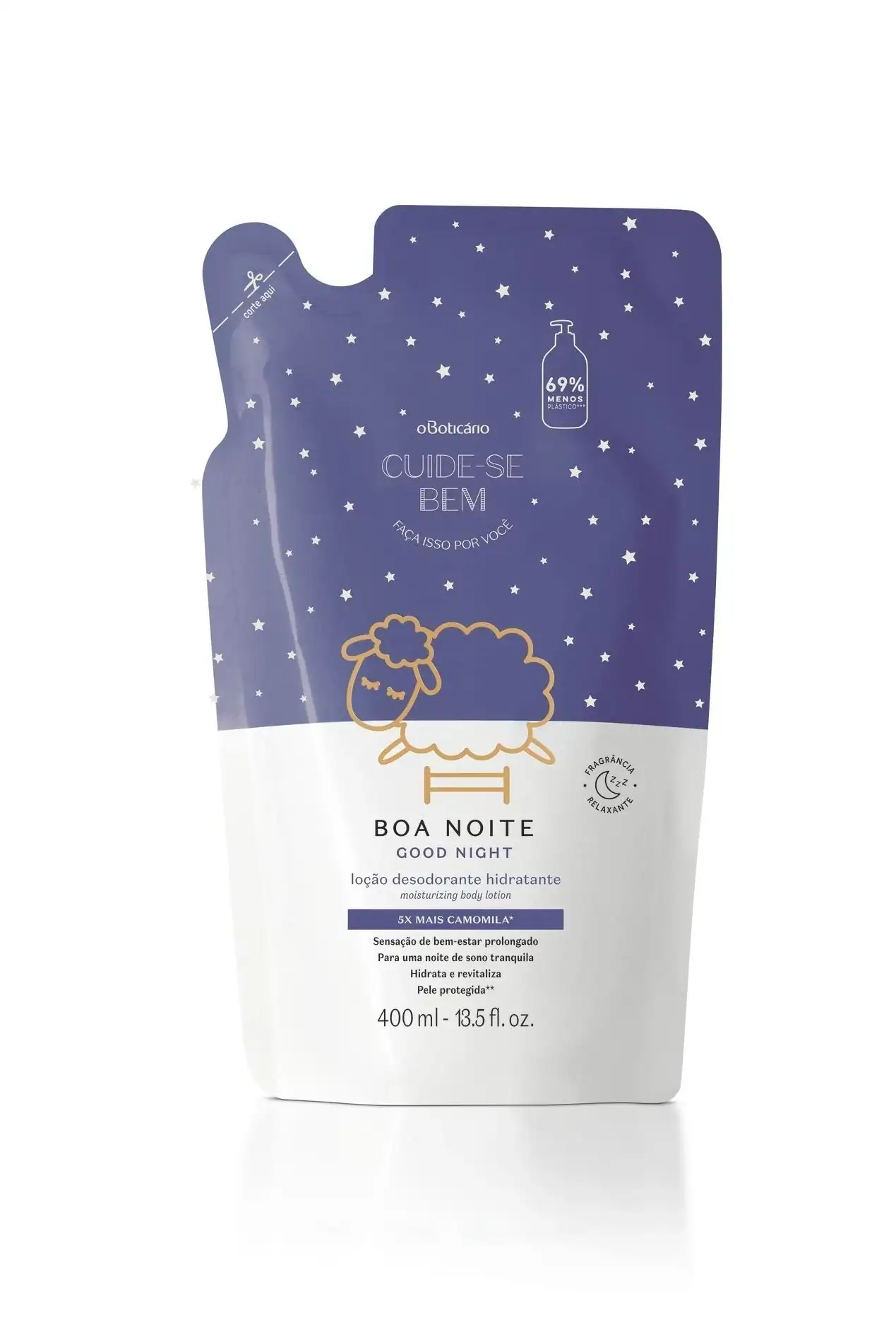 Recarga Cuide-se Bem Loción Hidratante Corporal Boa Noite, 400ml