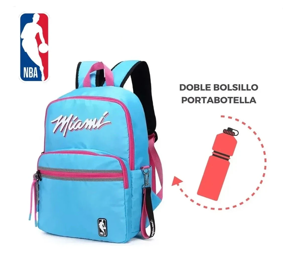 MOCHILA NBA MIAMI TURQUEZA