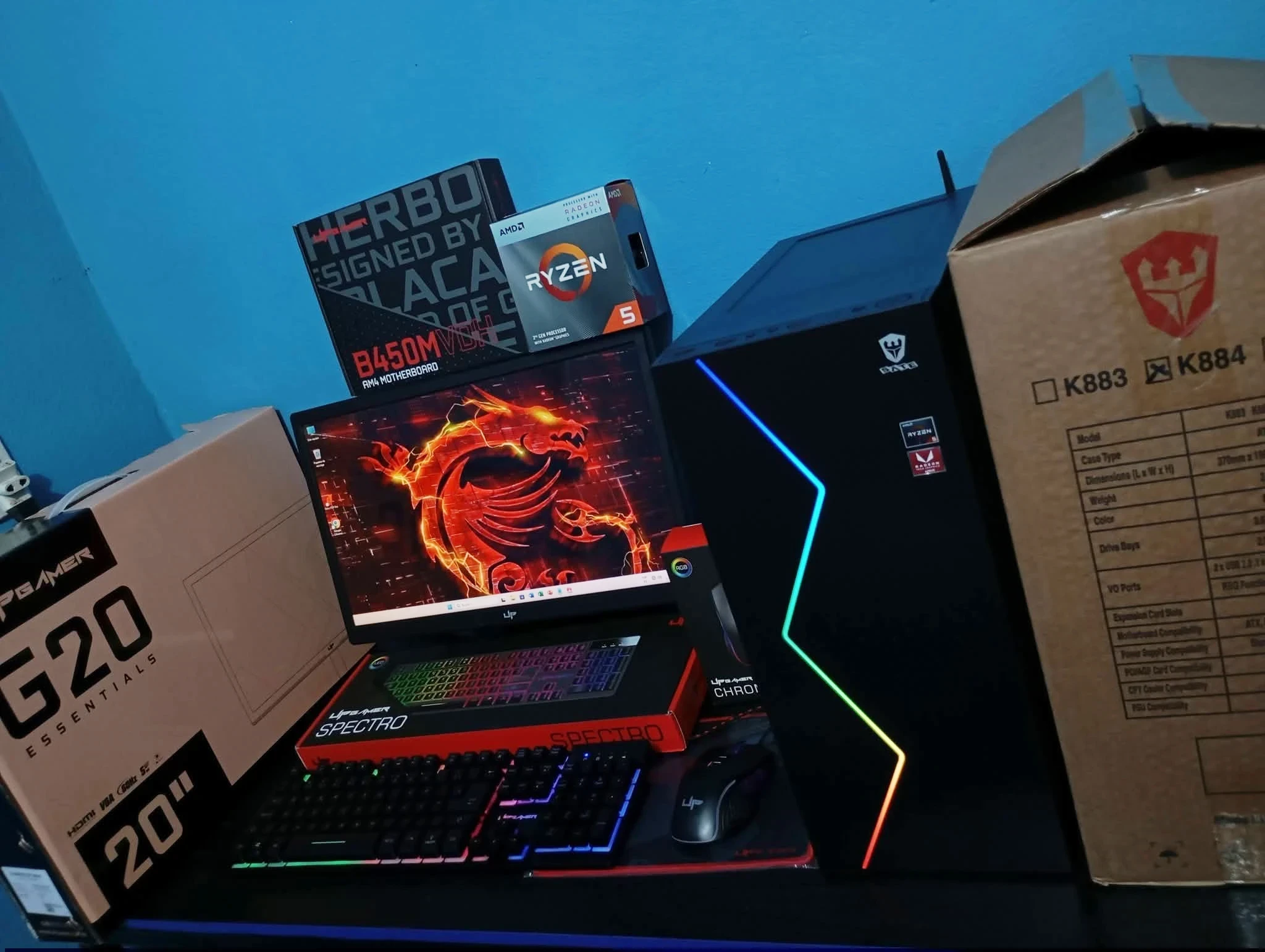 Pc Gamer y Diseño Nuevo .Comb.Completo ! Con Monitor 20" Nuevo  6