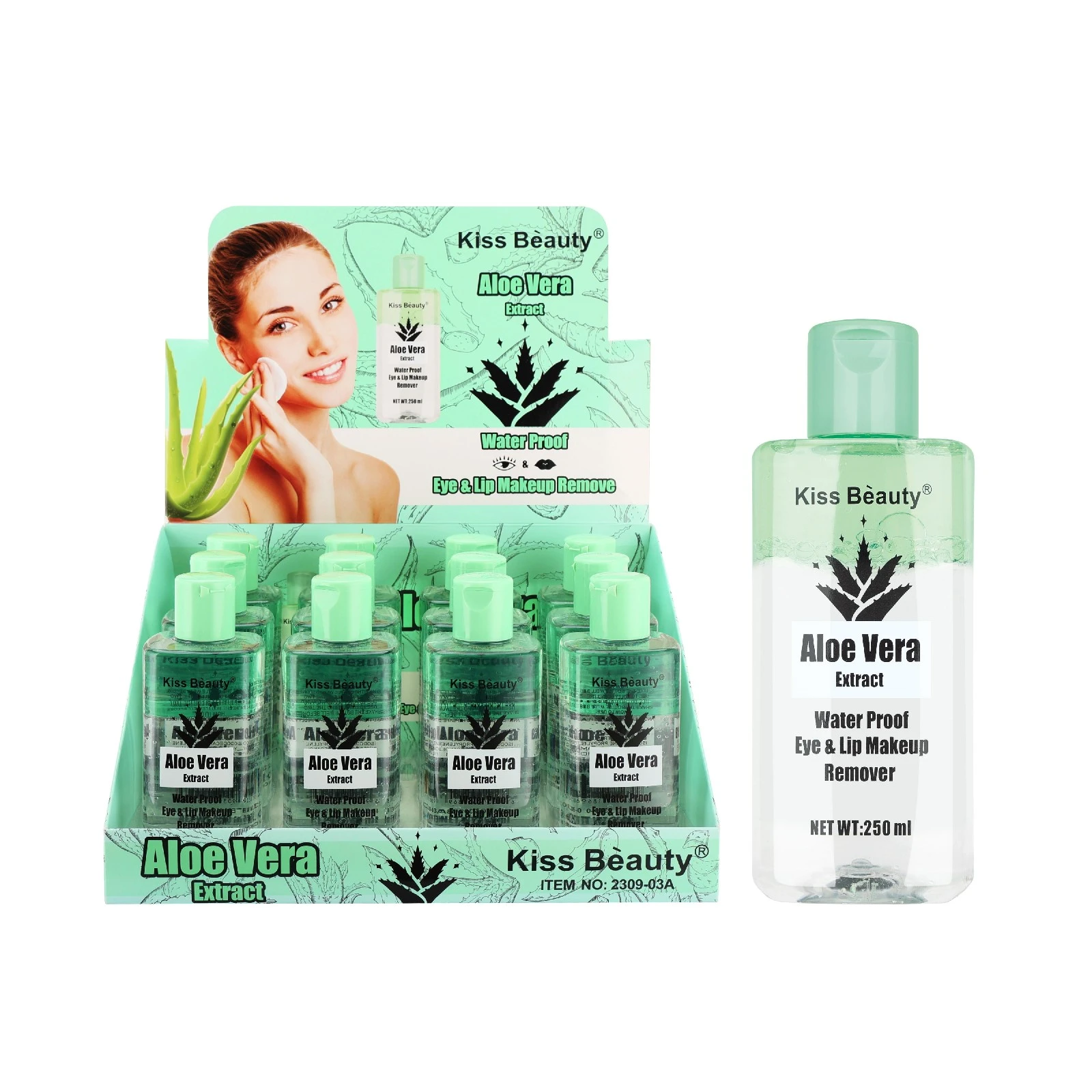 Removedor de Maquillaje 250ml Bifásico Kiss Beauty 2