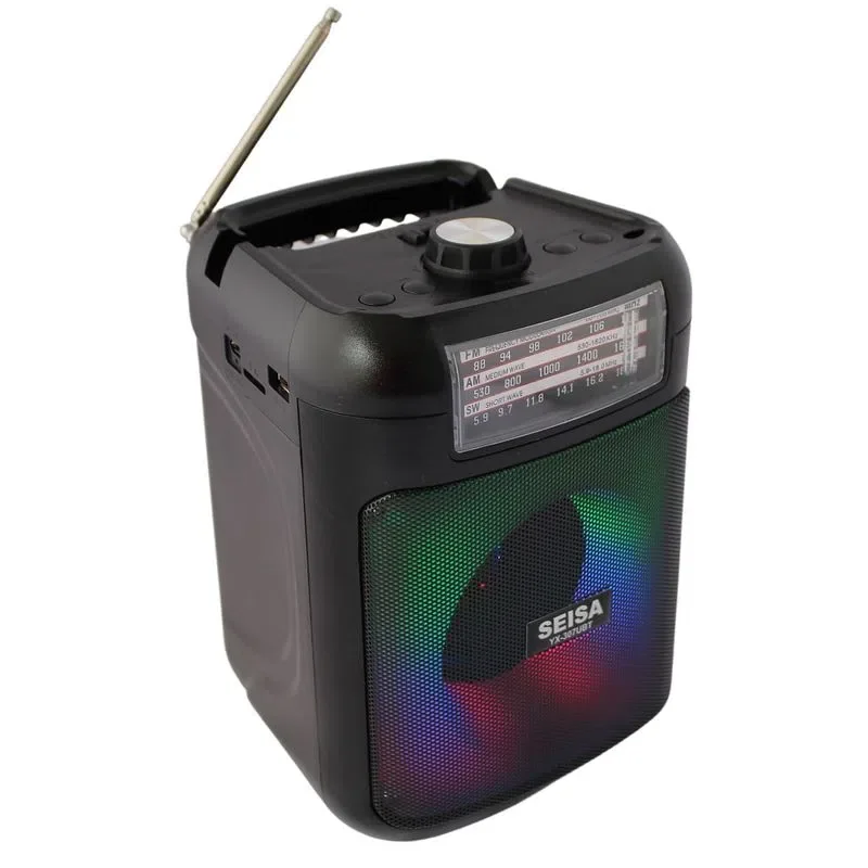 RADIO PORTÁTIL CON LUZ, BLUETOOTH, FM, AM, USB, MICRO SD