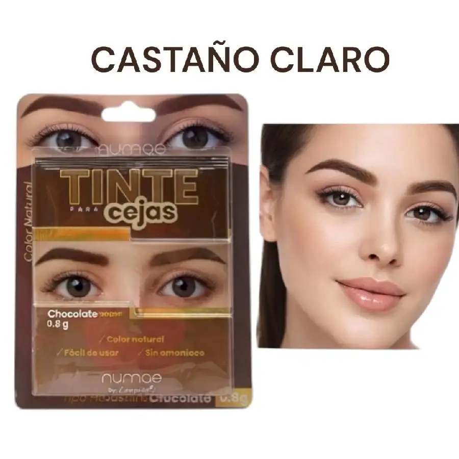 Tinte para cejas castaño 0.8 G numae lampiña