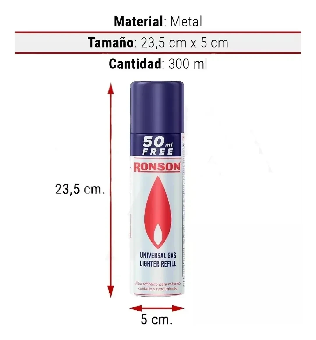 Gas Butano Ronson 300 Ml Encendedores, Chisperos, Sopletes 3