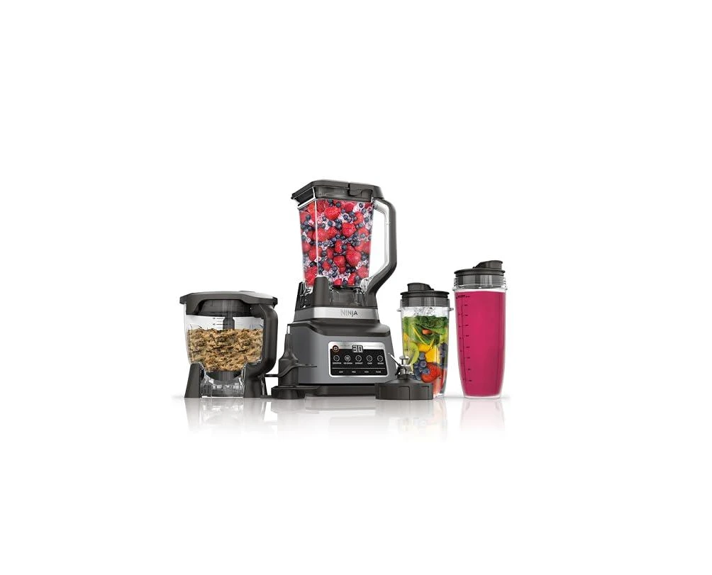 Licuadora Plus Profesional Ninja Con Accesorios, 1 Jarra de 2.1 L, 1 Tazón Precisión Processor, 2 Vasos de 710 ml, 2 Tapas tipo Flip Top