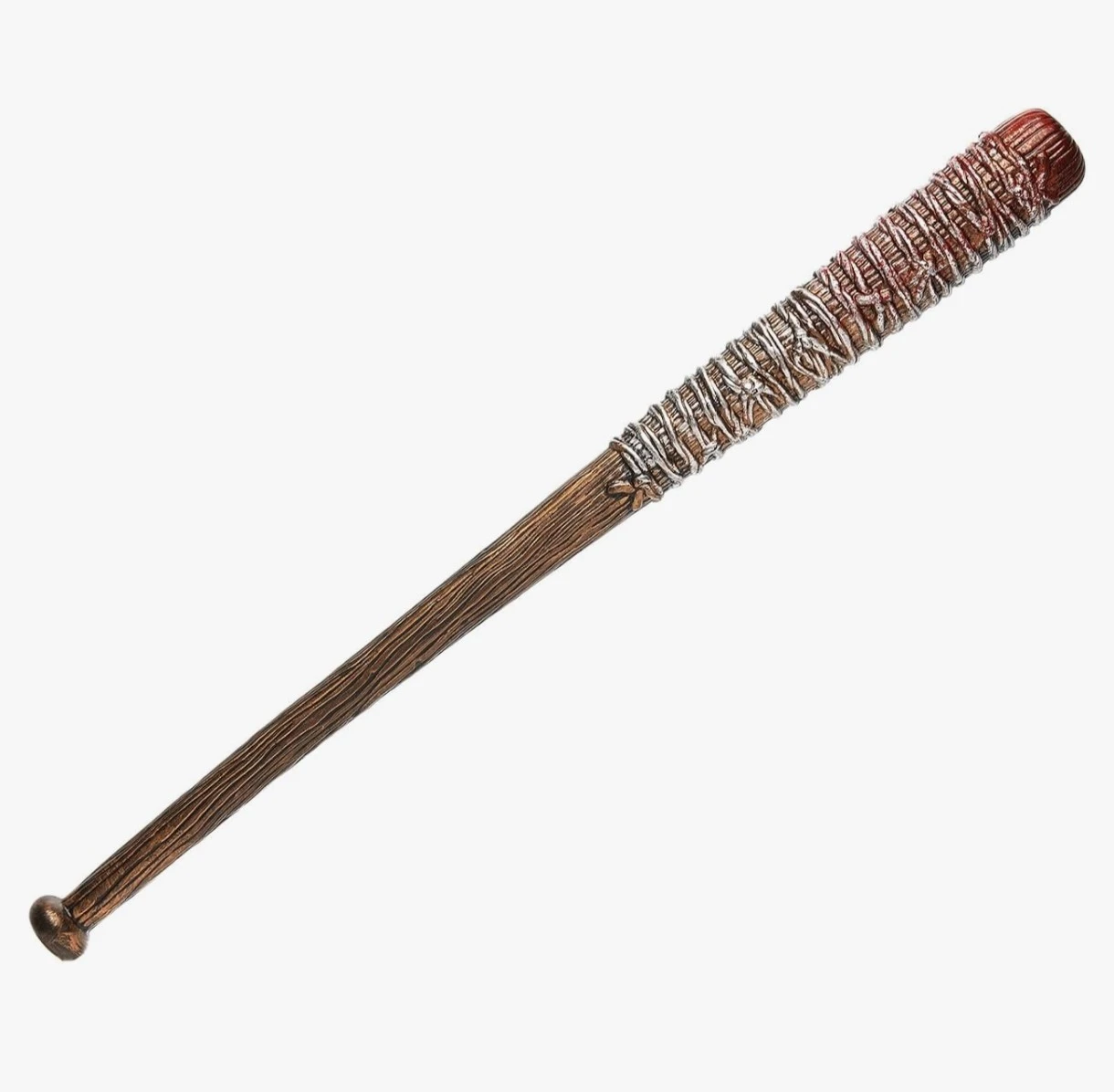 Bate de beisbol halloween tipo madera con sangre y alambre 60cm