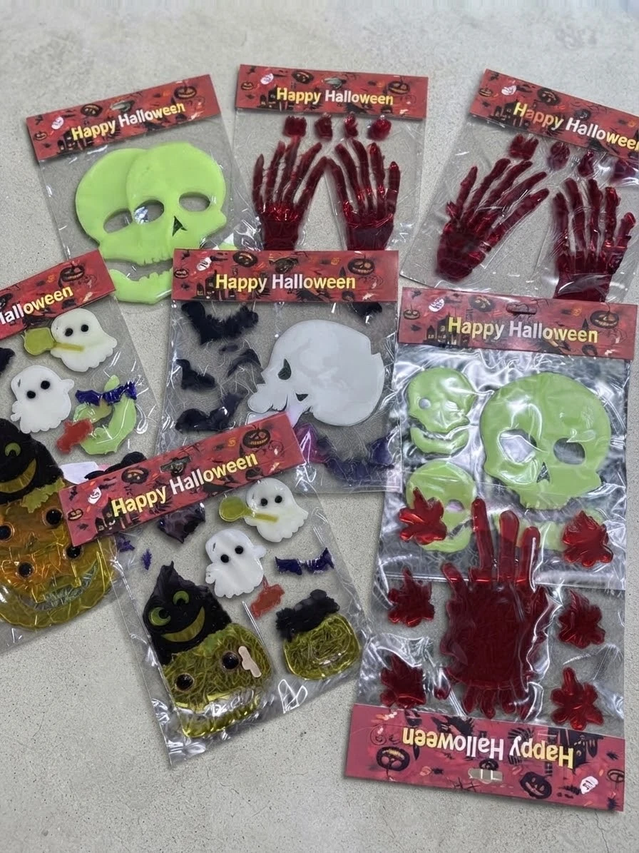 PAQUETE DE 12 sobres de pegatinas halloween 