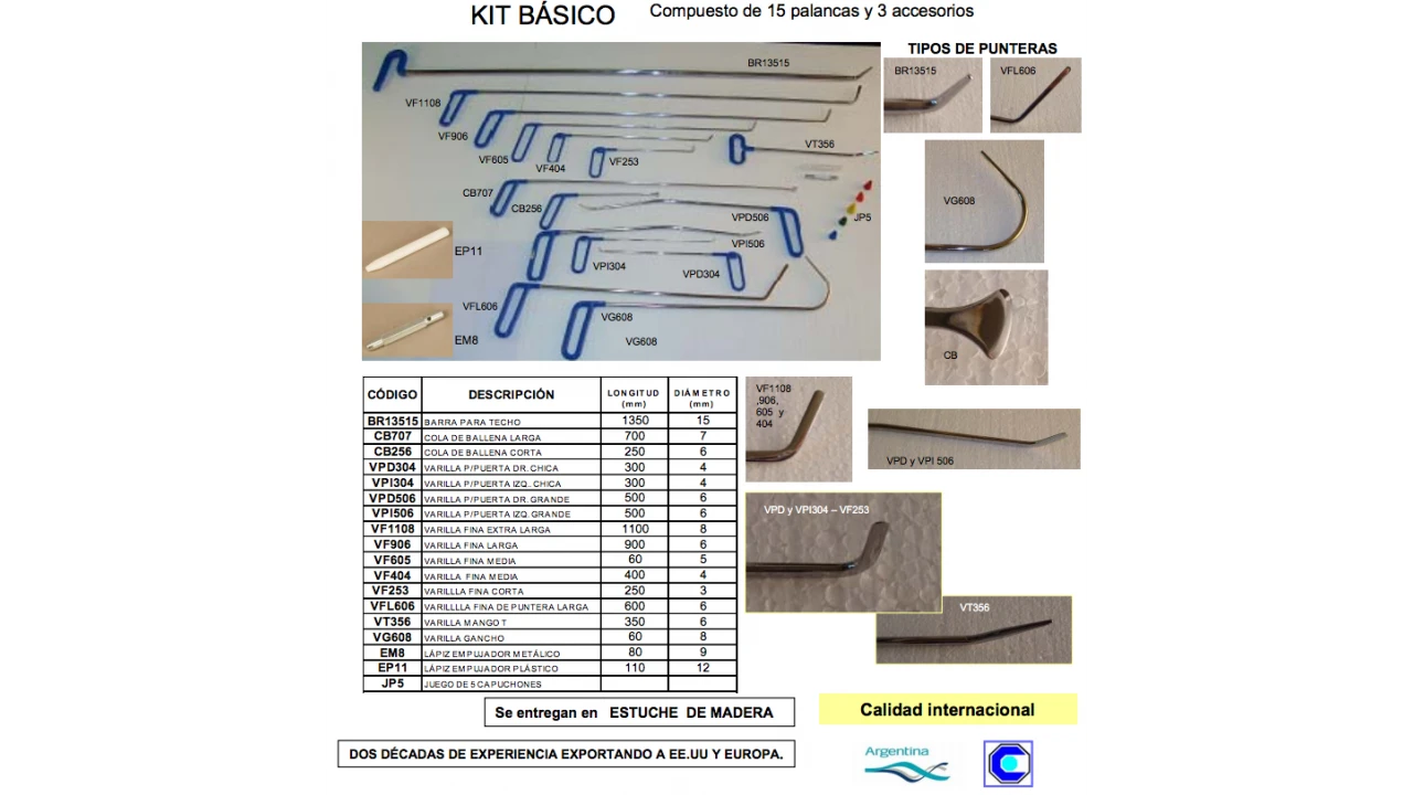Kit básico saca bollo caja de madera candamio