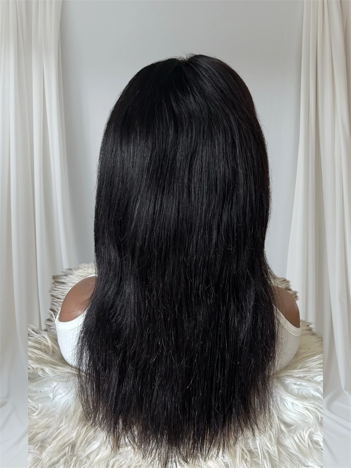 Peluca cabello humano de 18 pulgadas, frontal lace 13x4  4