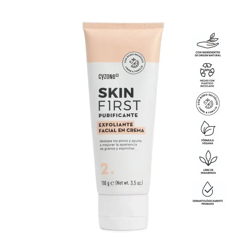 Skin Exfoliante facial en crema Cyzone 