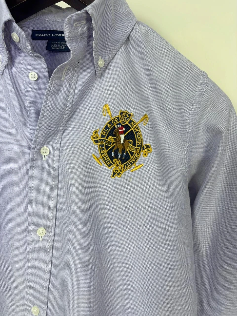 RALPH LAUREN SPORT CREST EMBROIDERED OXFORD SHIRT 3