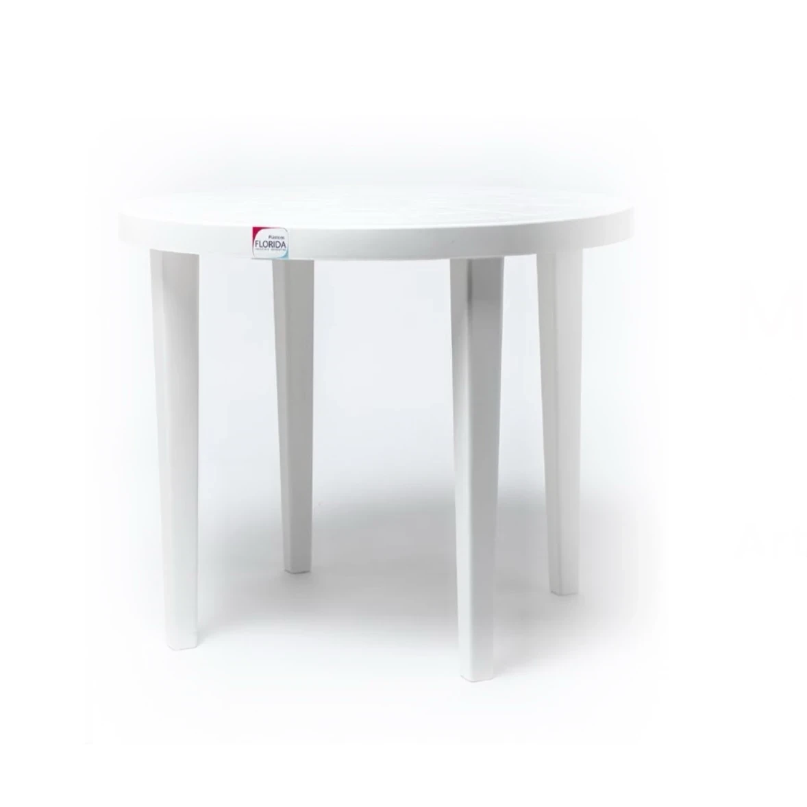 Mesa redonda 85cm blanca/negra