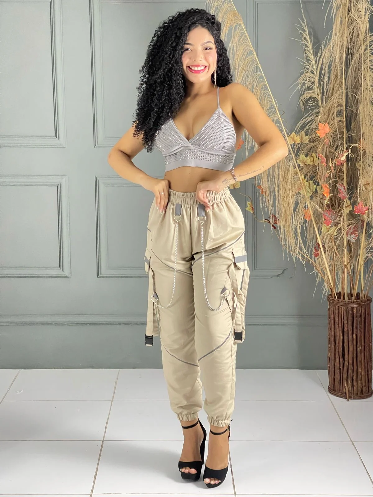 CALÇA CORRENTES LANÇAMENTO BALADA💫🖤 7