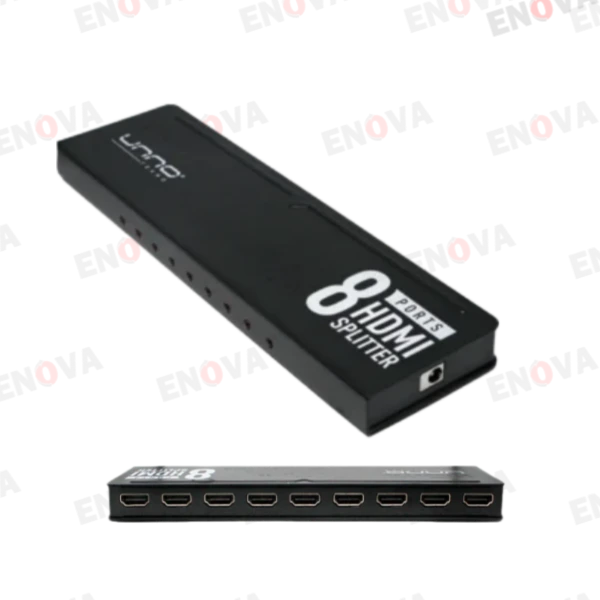 Splitter Unno Tekno HB1206BK 8 Puertos HDMI 4K