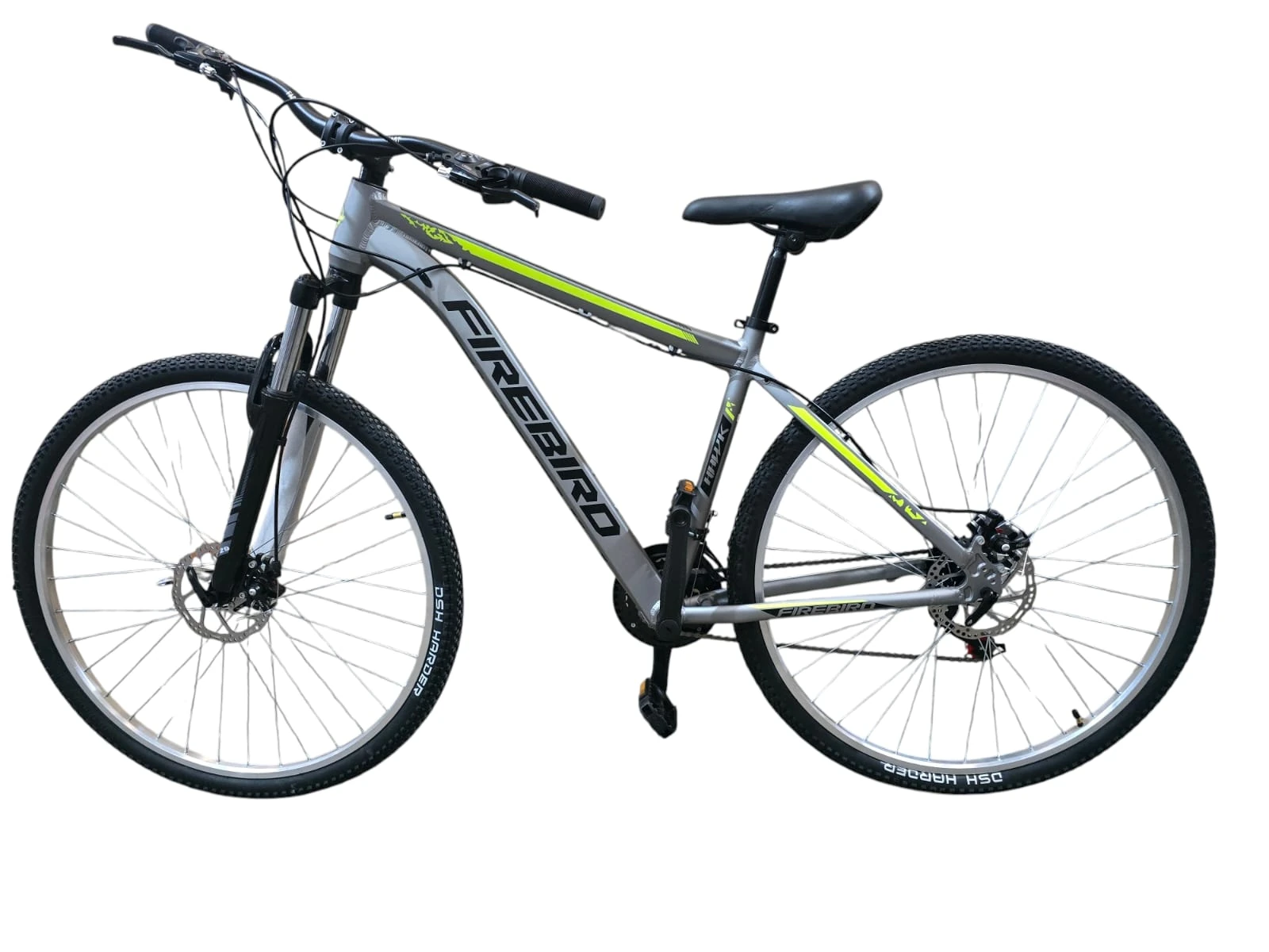 BICICLETA FIREBIRD GRIS/FLUOR ROD 29 TALLE 20 L 21 CAMBIOS CUADRO ALUMINIO HAWK