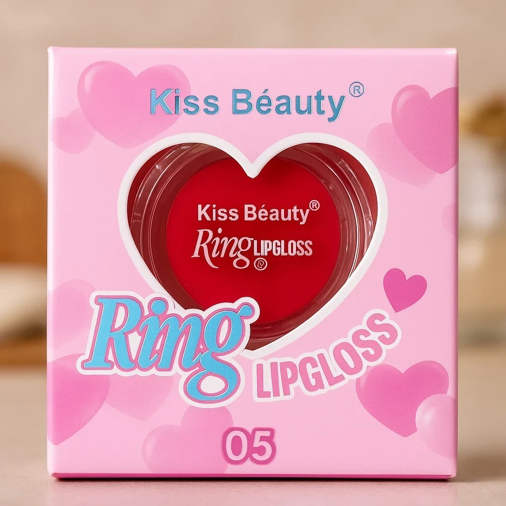 💖 Ring Lip Gloss Kiss Beauty – El brillo más cute del mundo ✨💍 6