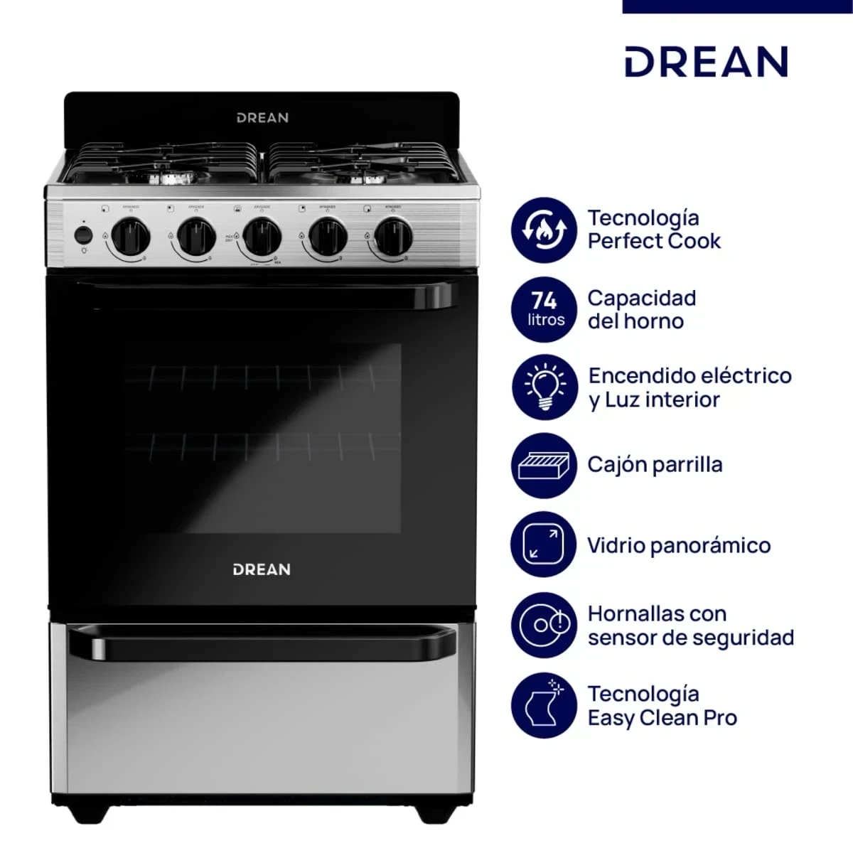 COCINA DREAN MULTIGAS LUZ/ENCENDIDO 