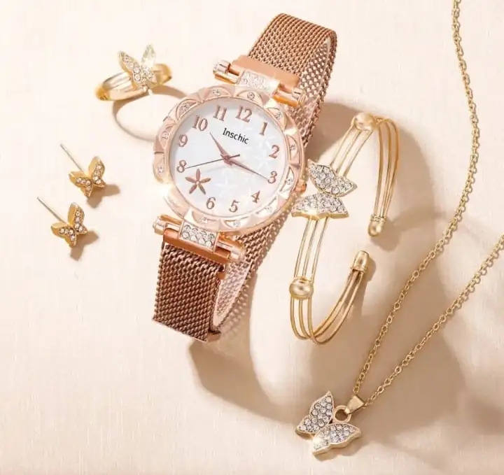 Conjunto reloj y joyeria 
