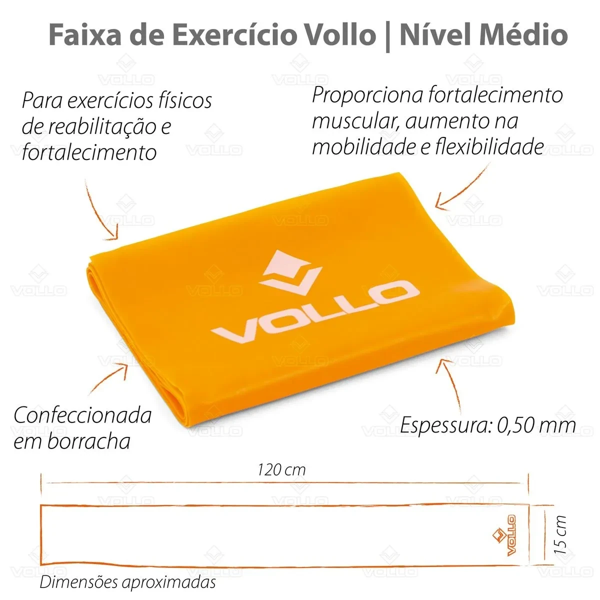 FAIXA DE EXERCÍCIO VOLLO NÍVEL MÉDIO