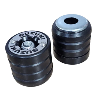 SL DR 150 trasero Slider contramarcado negro logo acero cromado Suzuki