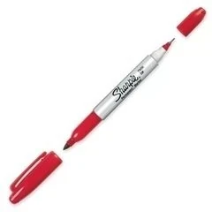 Marcador Sharpie dos puntas , rojo