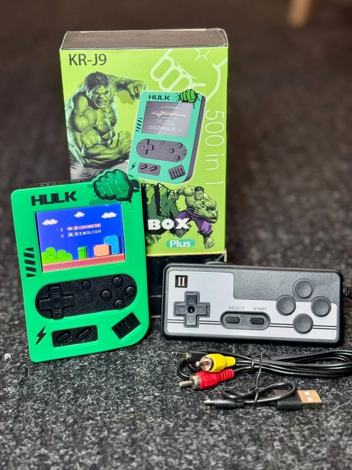 CONSOLA RETRO 500 JUEGOS EN 1 - INCLUYE CONTROL, CARGADOR Y CABLE  8