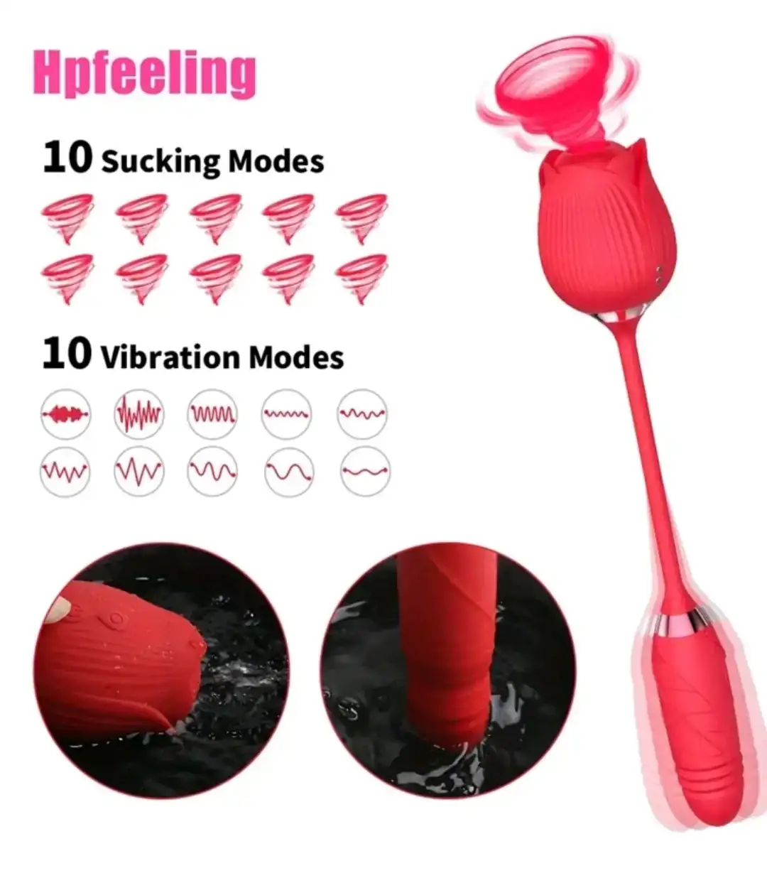 Flor de succión+vibrador anal/vaginal  3