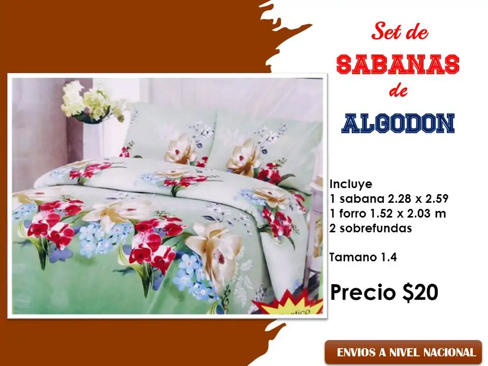 Set de sabanas 1.4m