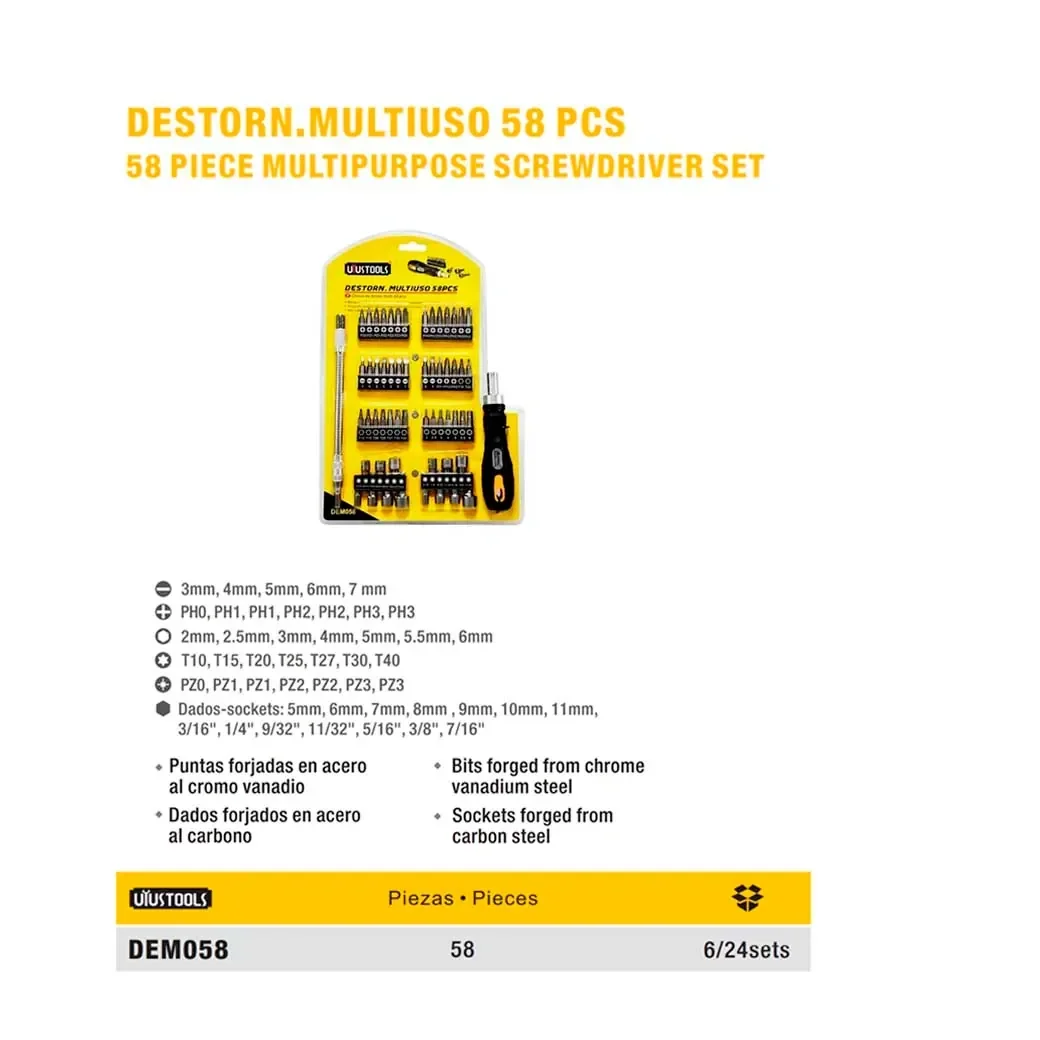 SET DEST MULTIUSO DE PUNTAS UYUS 58 PZS