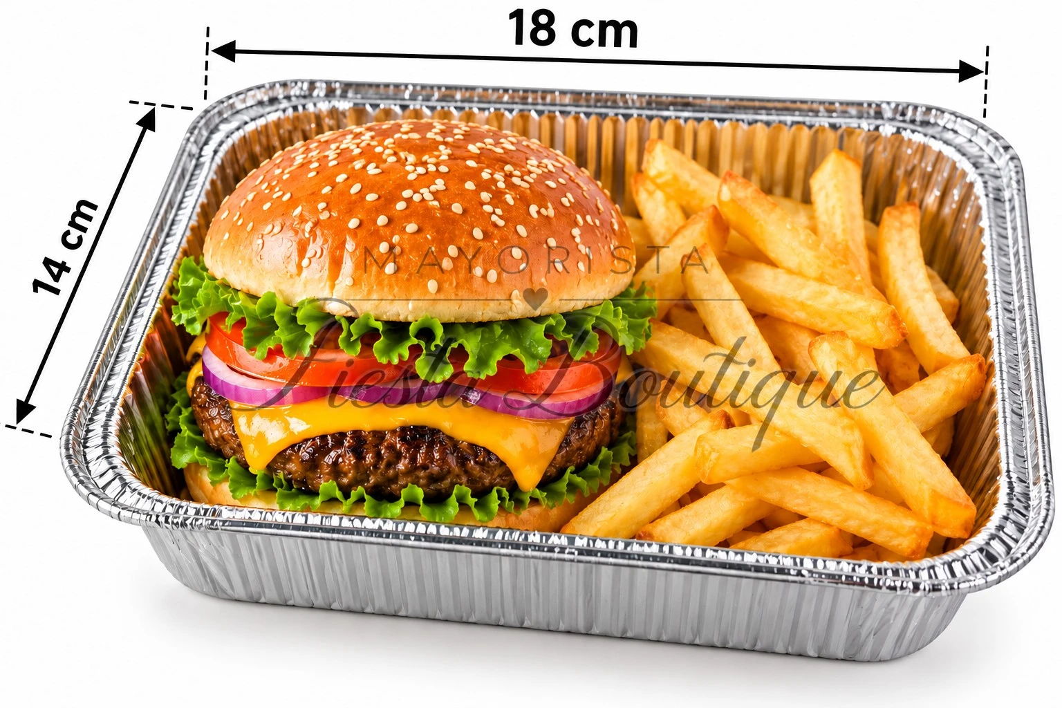bandeja de aluminio 18 cm