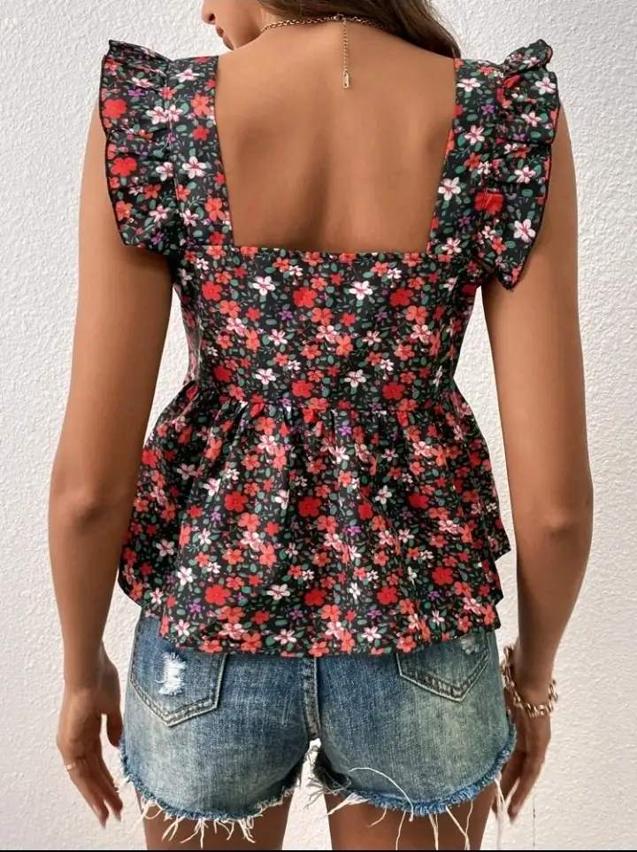 Blusa con estampado floral 3