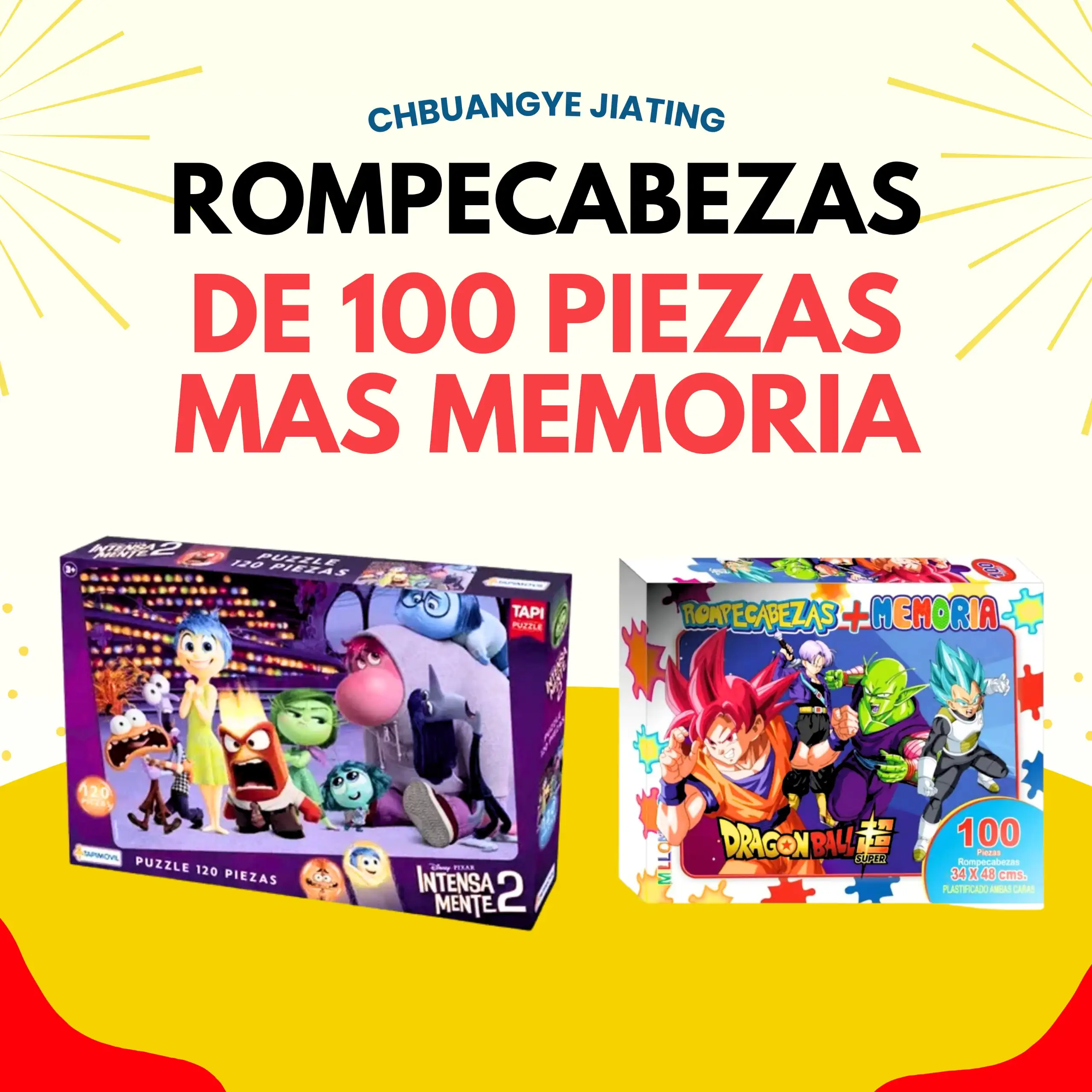 Rompe cabezas+ memoria de 100 piezas 