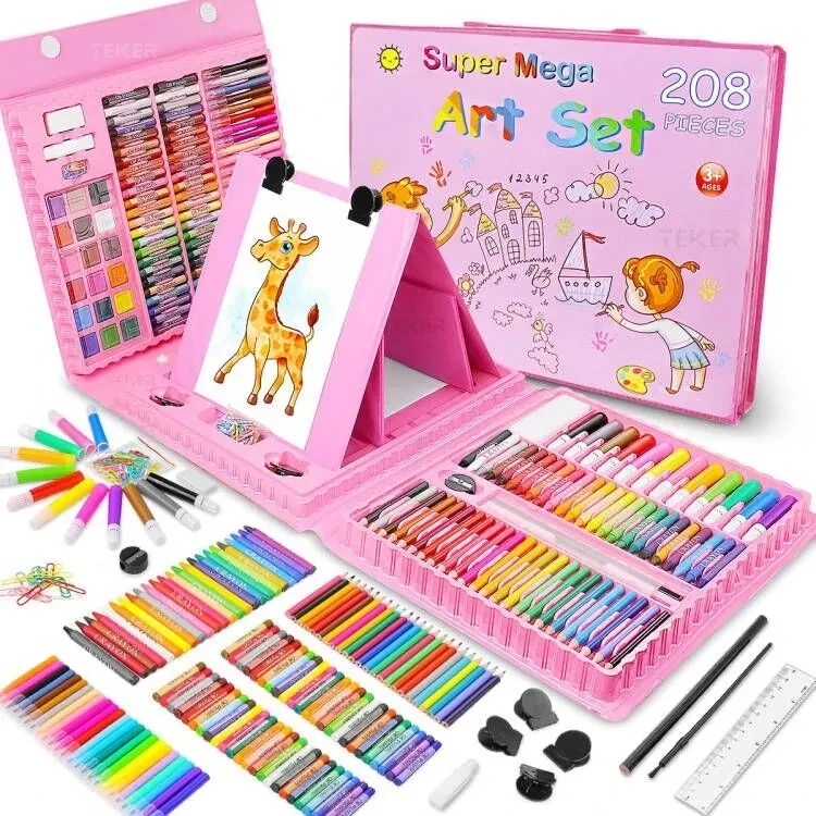 Set De Dibujo 208 Piezas De Arte Para Niños