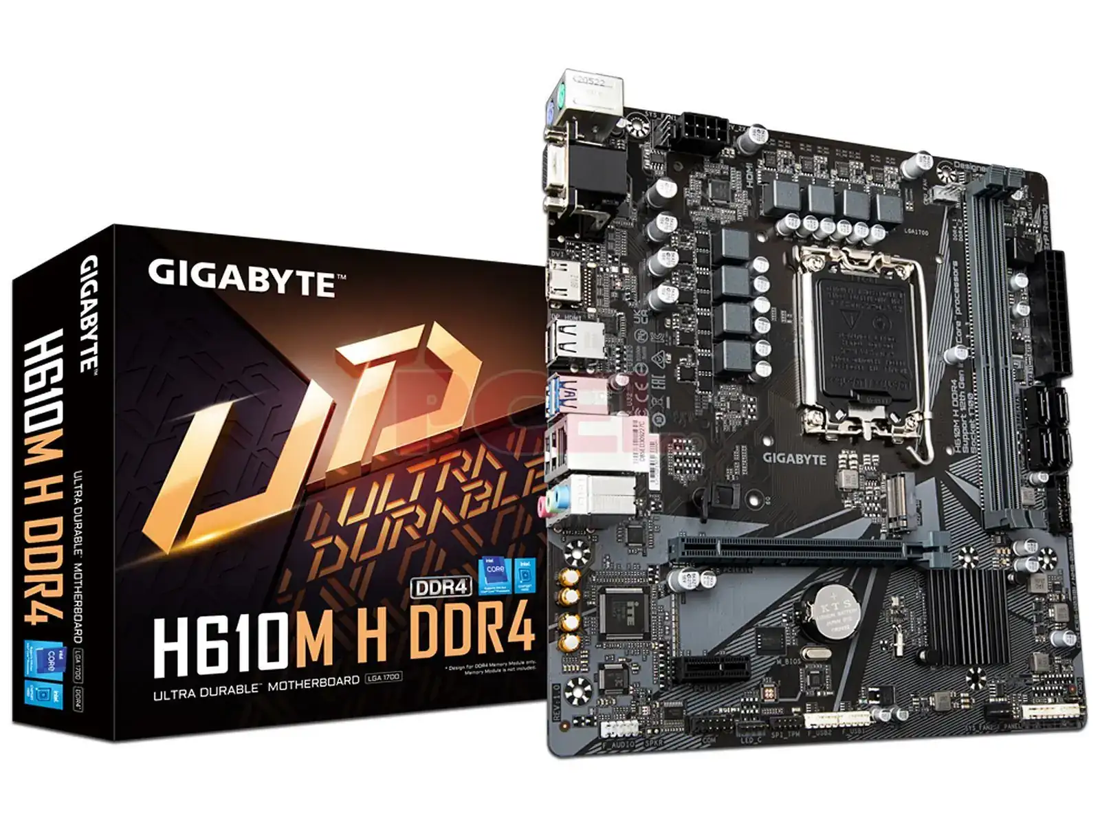 Gigabyte H610M H DDR4, Chipset Intel H610, Soporta: Intel 12va Generación de Socket 1700, Memoria: DDR4