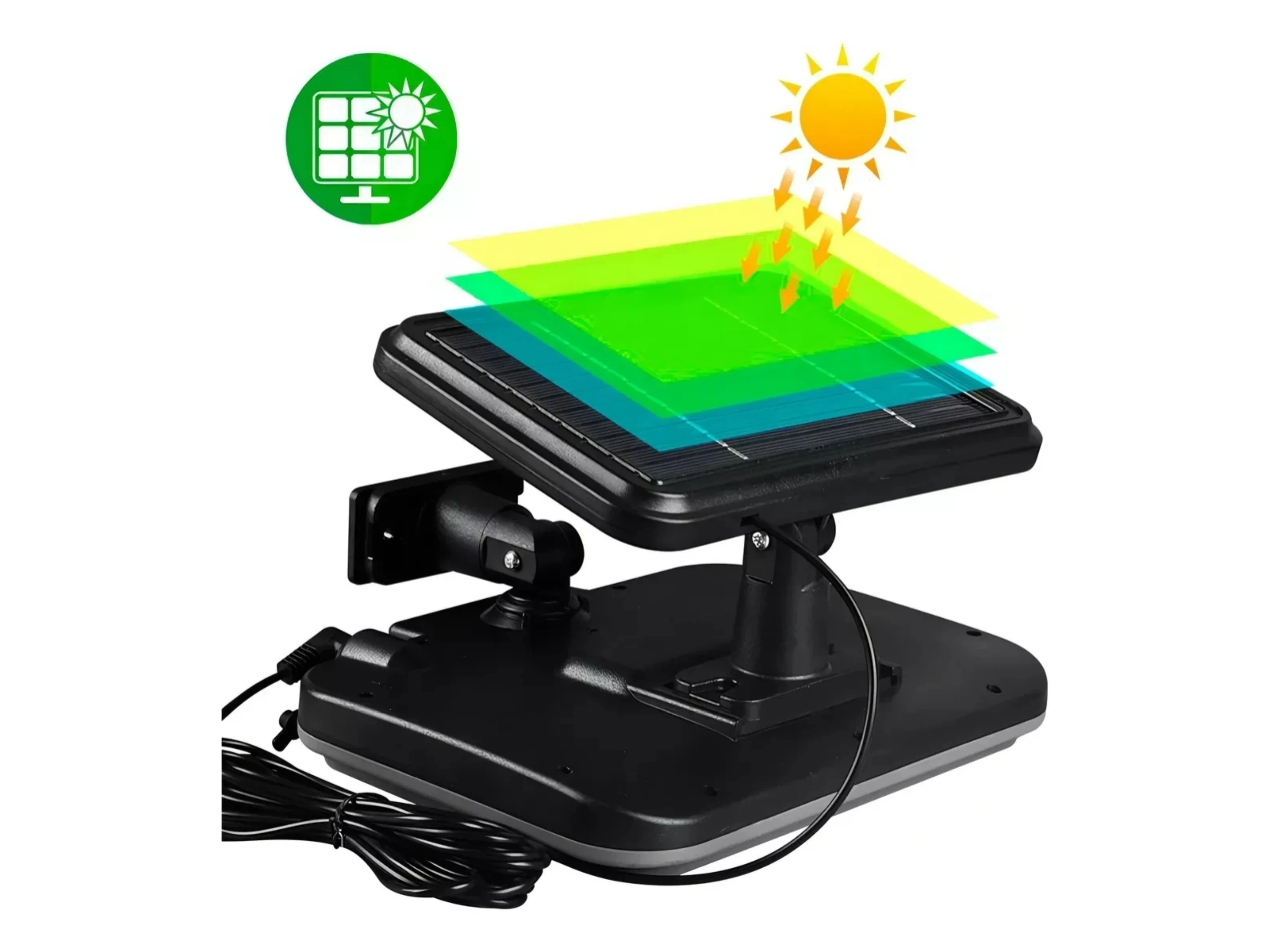 Foco Solar Led 120w, Con Cable 4.7 mt. y Sensor De Movimiento Exterior O Interior 6
