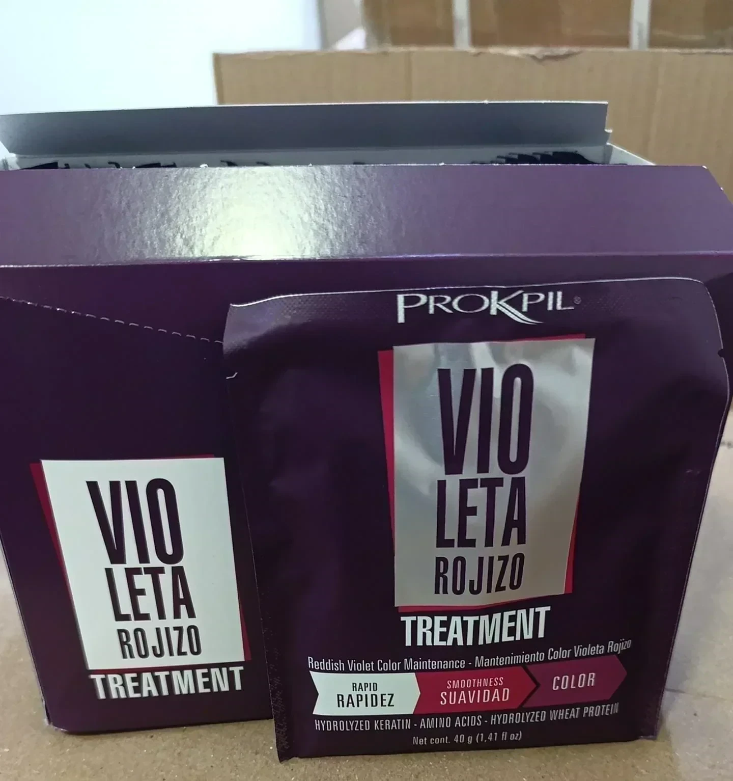 prokpil mascarilla color sobre x40 ml violeta rojizo 