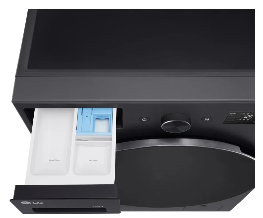 LAVASECARROPAS LG 15KG+8KG INVERTER GRIS OSCURO 2