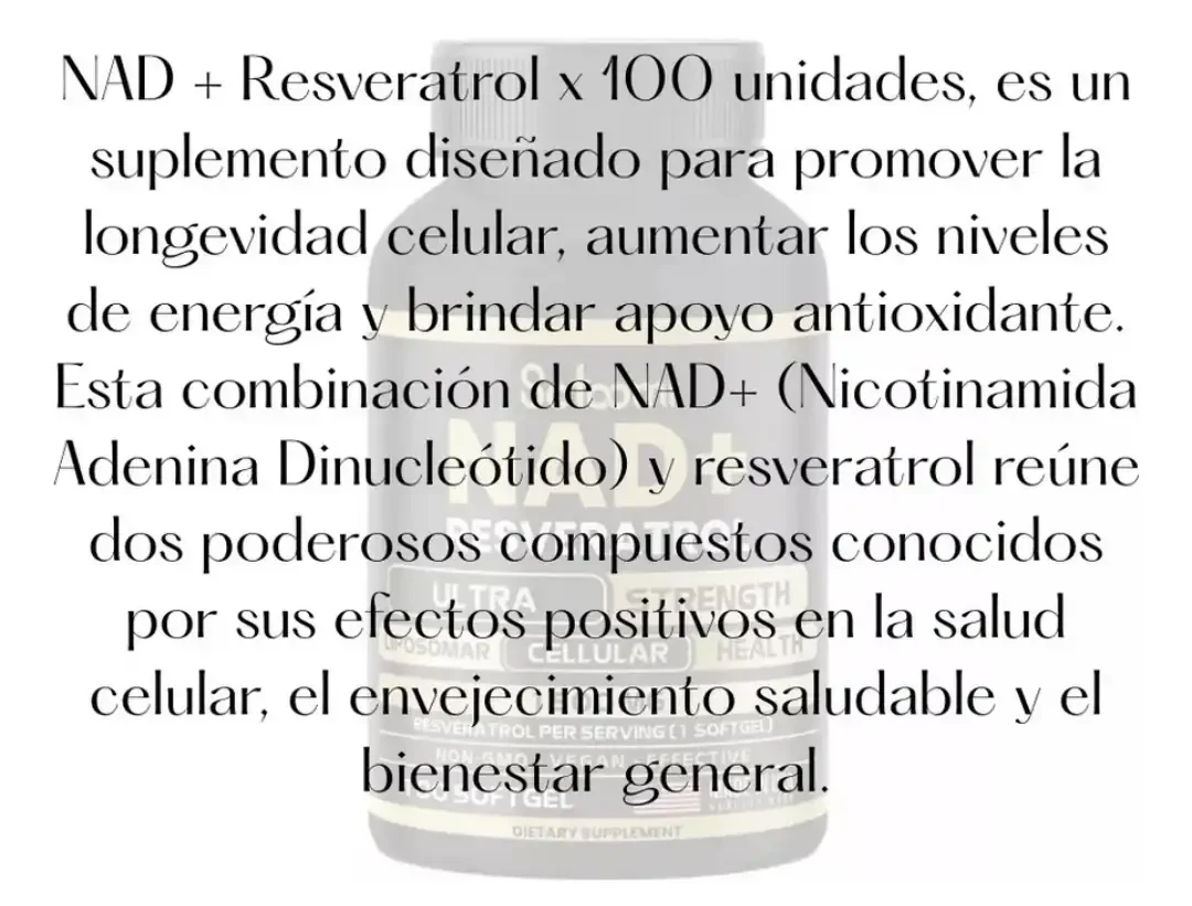 NAD+ Resveratrol 1500MG - antienvejecimiento  3