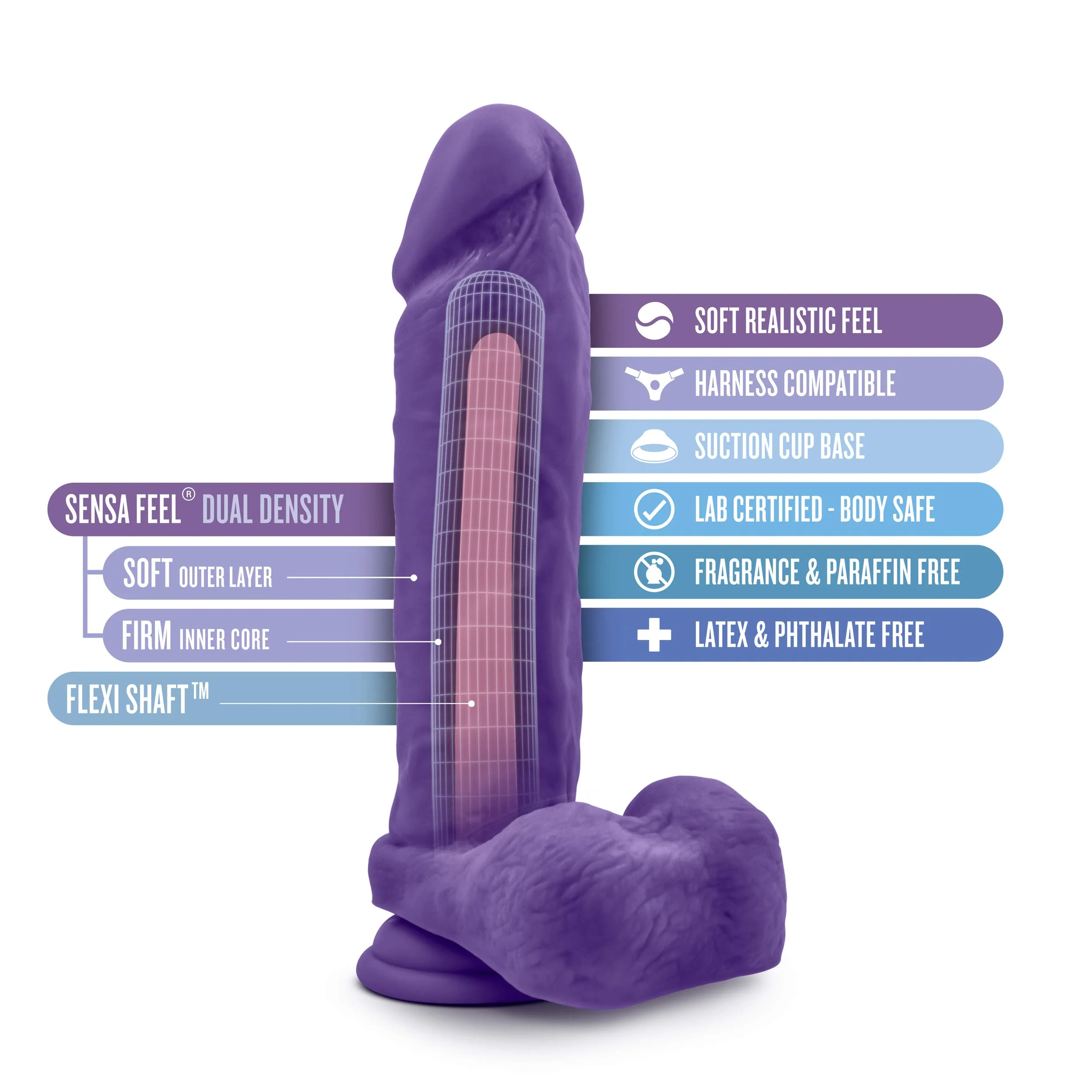 Au Naturel – Bold – Massive – 9 Inch – Purple 3