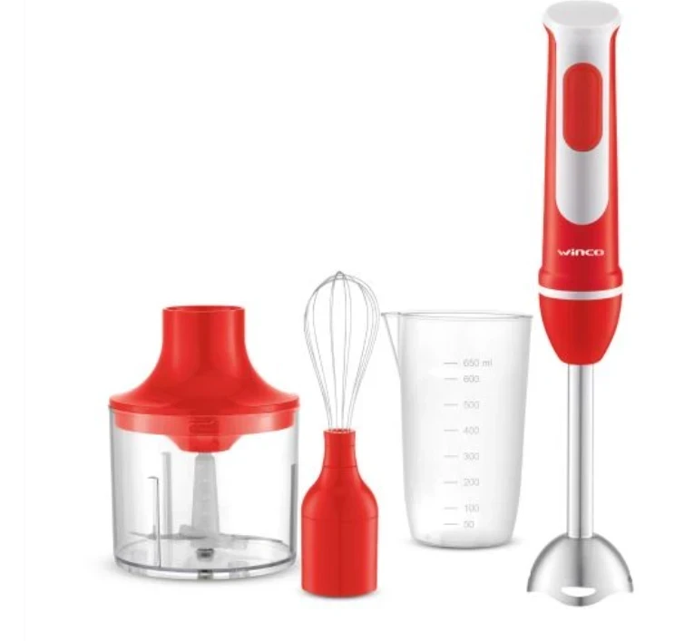 MINIPIMER MIXER WINCO CON KIT DE ACCESORIOS ROJO